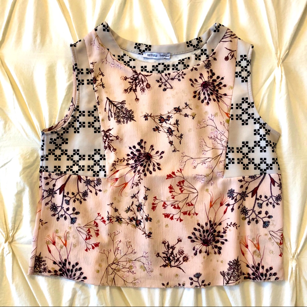 Zara Mixed media tank